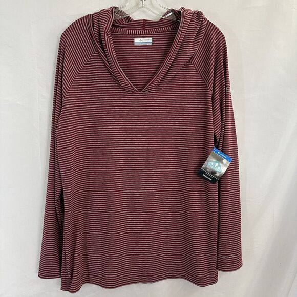 Columbia Hooded Sports Pullover L/S Top Sz XL Omni Wick NWT - Picture 1 of 6